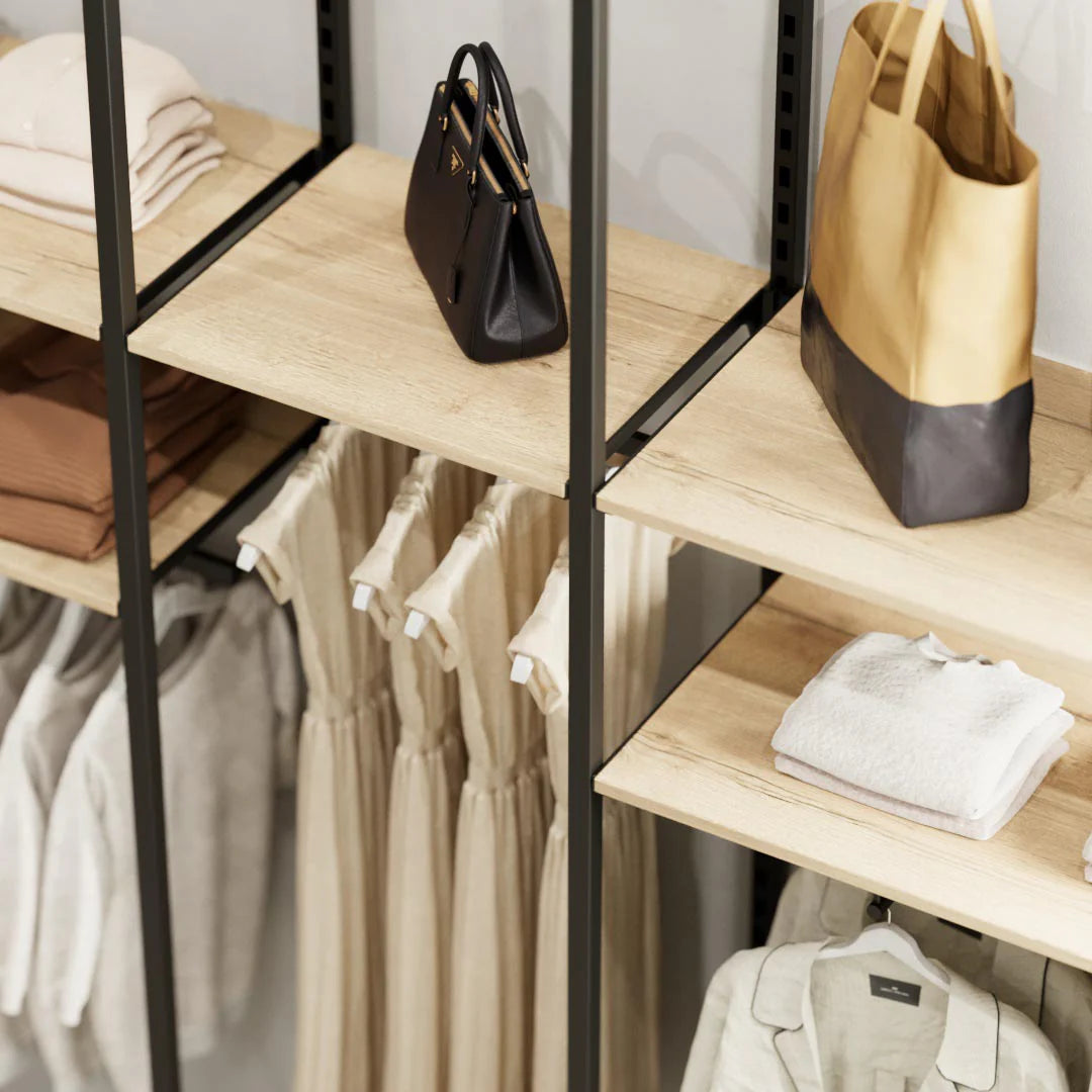 Rack -  9ft Clothing Display Rack — Minimalist Wall-Mounted Retail Fixture