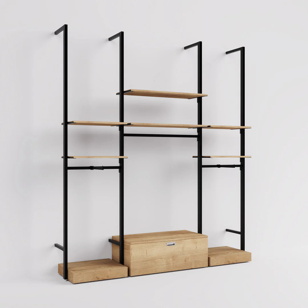Rack -  9ft Clothing Display Rack — Minimalist Wall-Mounted Retail Fixture TYPE 2