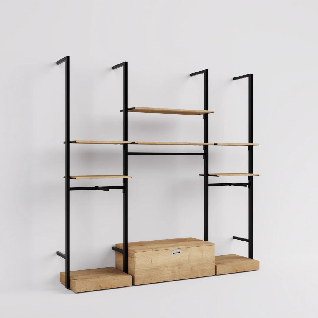 Rack -  9ft Clothing Display Rack — Minimalist Wall-Mounted Retail Fixture TYPE 2