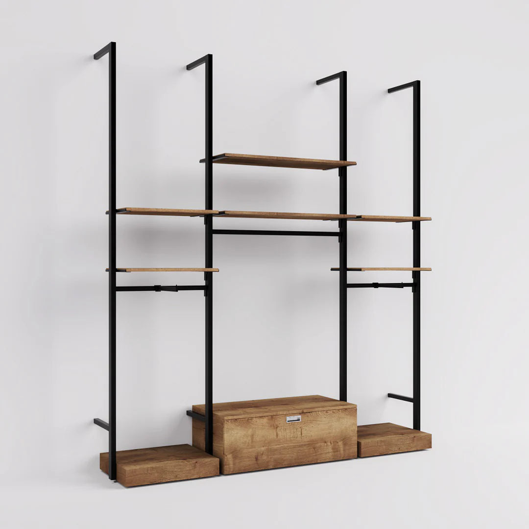 Rack -  9ft Clothing Display Rack — Minimalist Wall-Mounted Retail Fixture TYPE 2