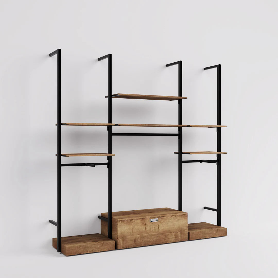 Rack -  9ft Clothing Display Rack — Minimalist Wall-Mounted Retail Fixture TYPE 2