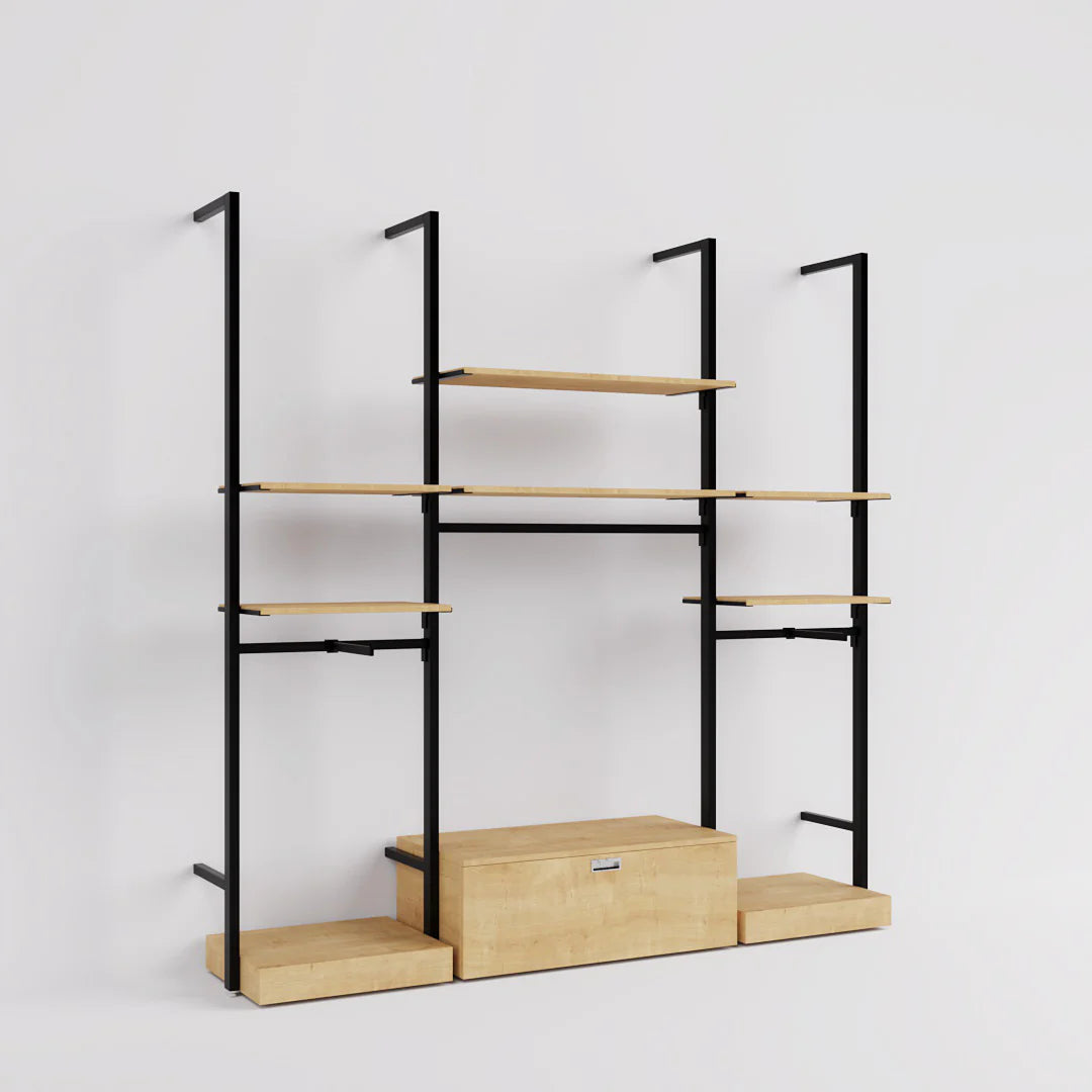 Rack -  9ft Clothing Display Rack — Minimalist Wall-Mounted Retail Fixture TYPE 2