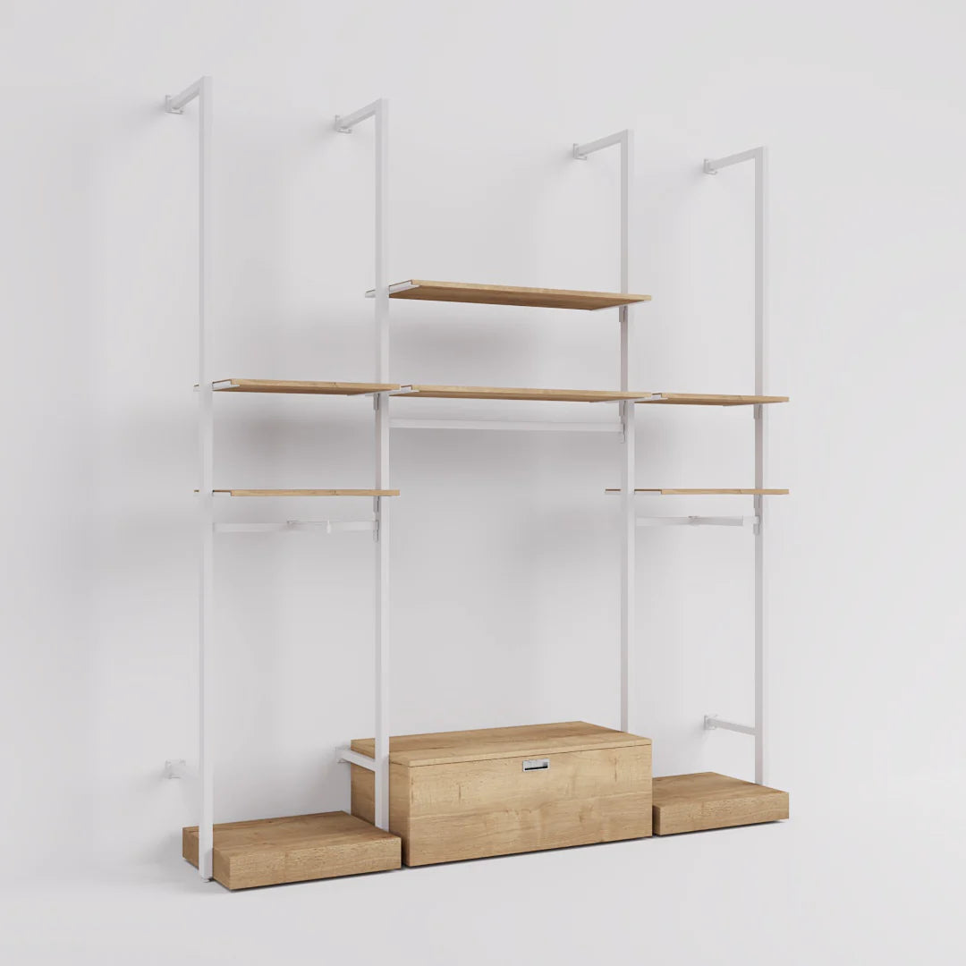 Rack -  9ft Clothing Display Rack — Minimalist Wall-Mounted Retail Fixture TYPE 2