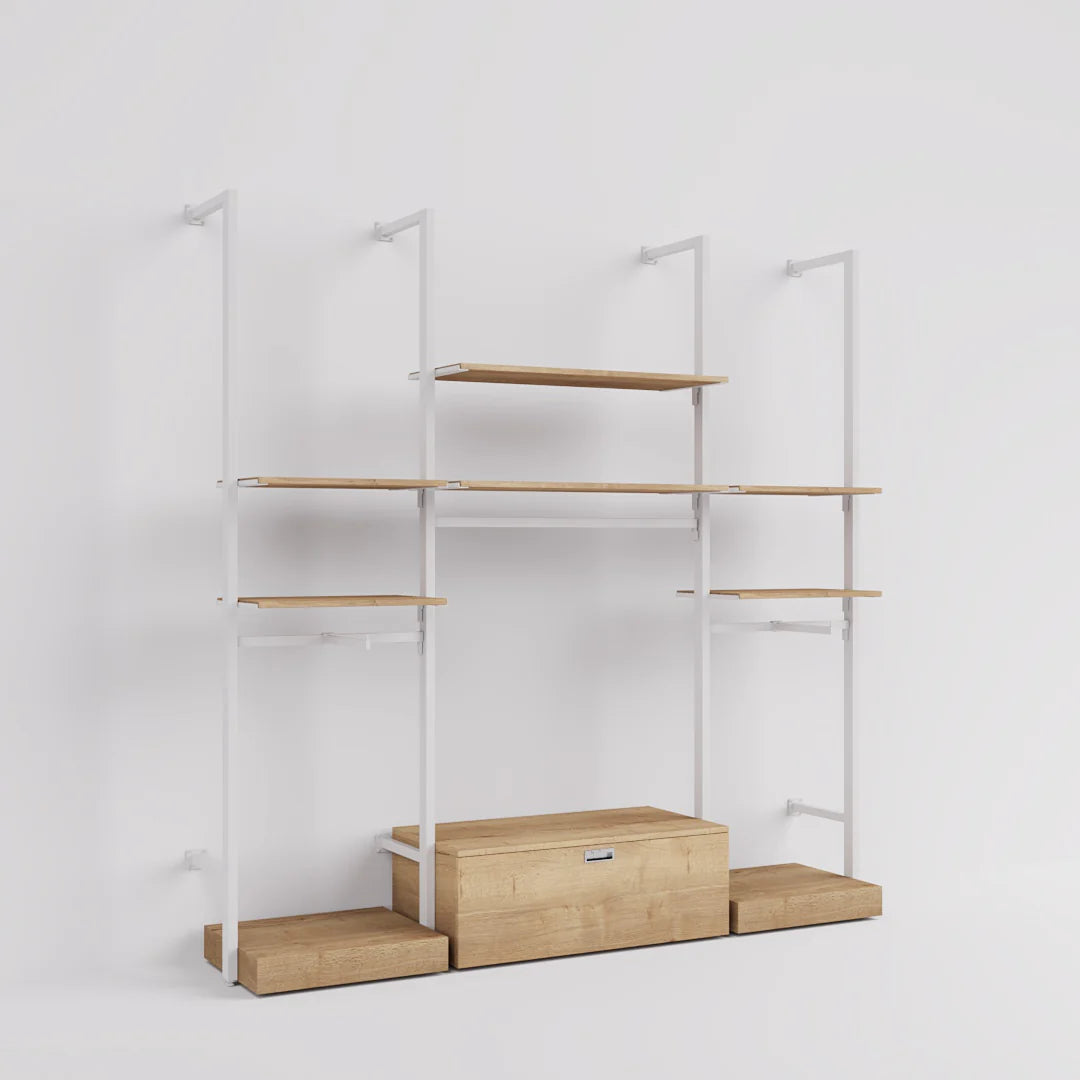 Rack -  9ft Clothing Display Rack — Minimalist Wall-Mounted Retail Fixture TYPE 2