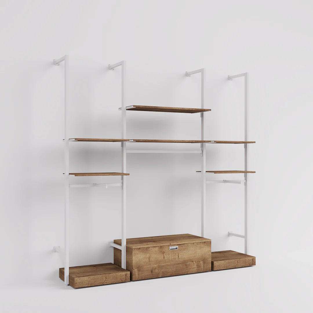 Rack -  9ft Clothing Display Rack — Minimalist Wall-Mounted Retail Fixture TYPE 2