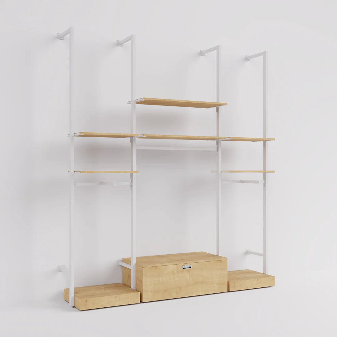Rack -  9ft Clothing Display Rack — Minimalist Wall-Mounted Retail Fixture TYPE 2