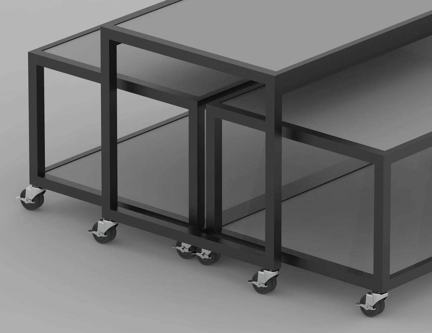 Nesting Table - Industrial Nesting Display Tables — Set of 3