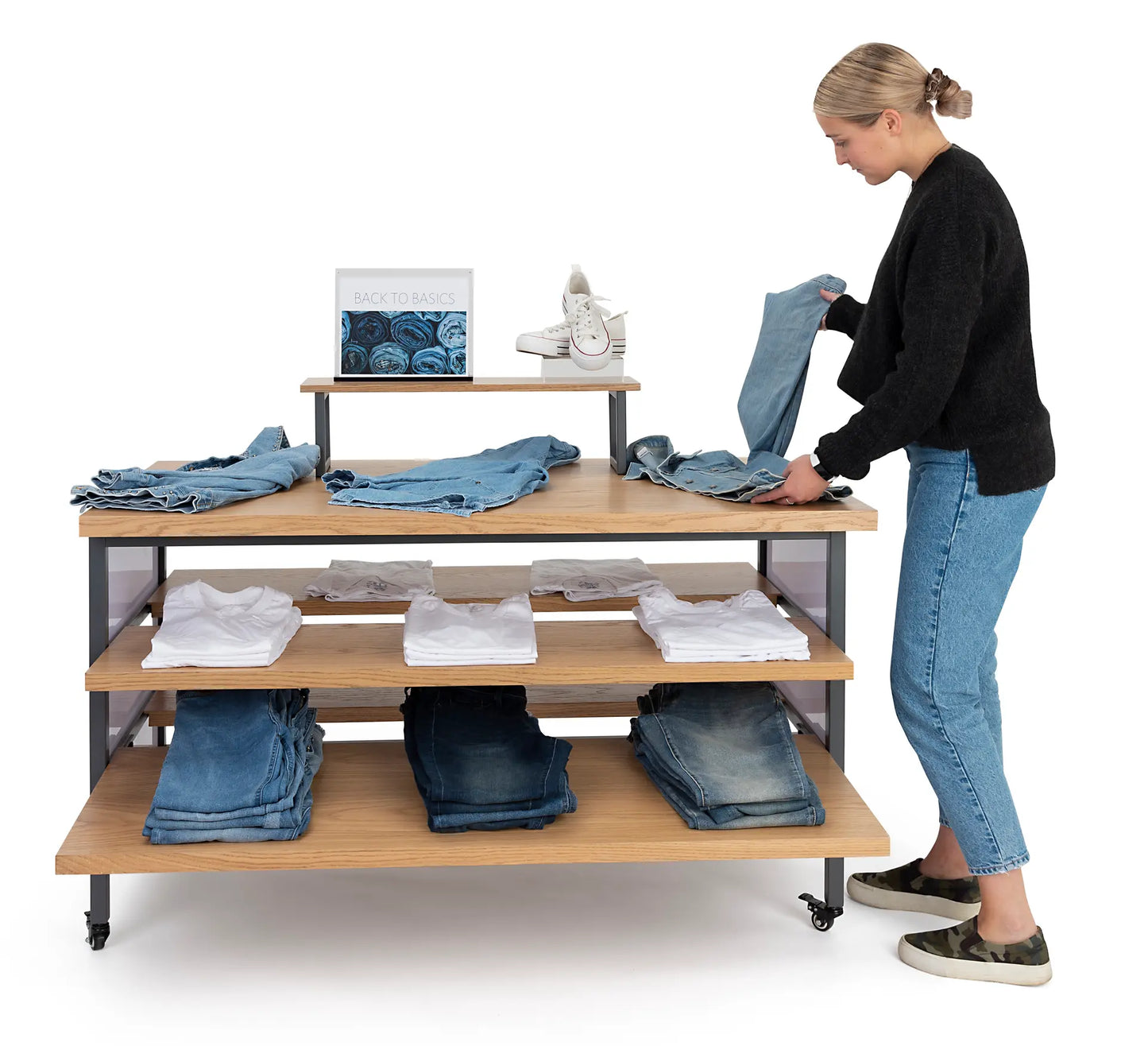 Nesting Table - 3-Tier Nesting Display Table — Modern Retail Merchandising Fixture