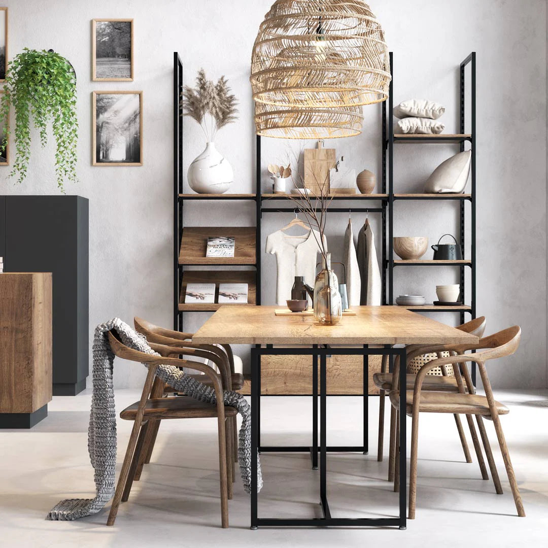 Nesting Table - Display Table — Modern Oak & Metal Retail Fixture