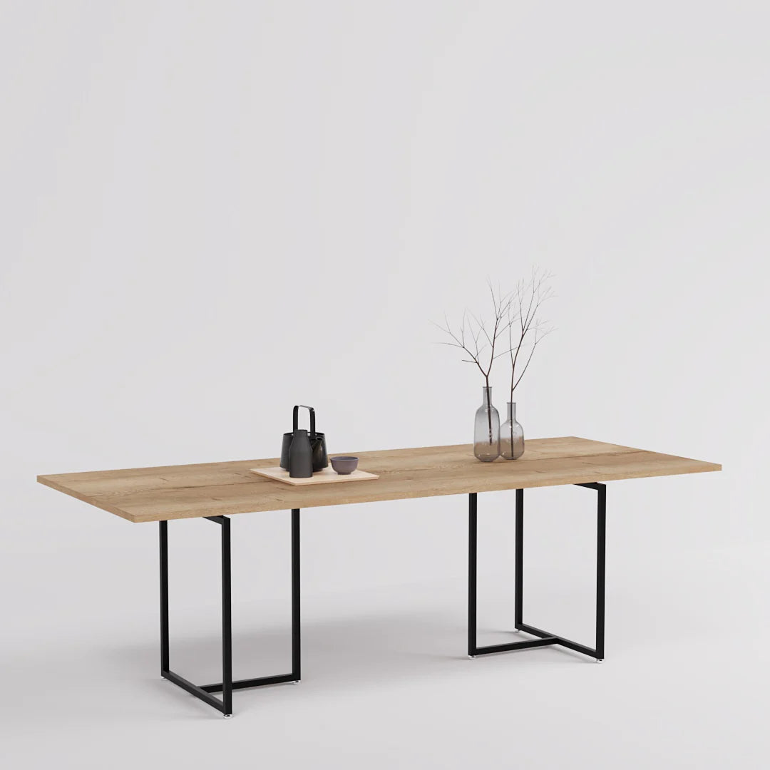 Nesting Table - Display Table — Modern Oak & Metal Retail Fixture