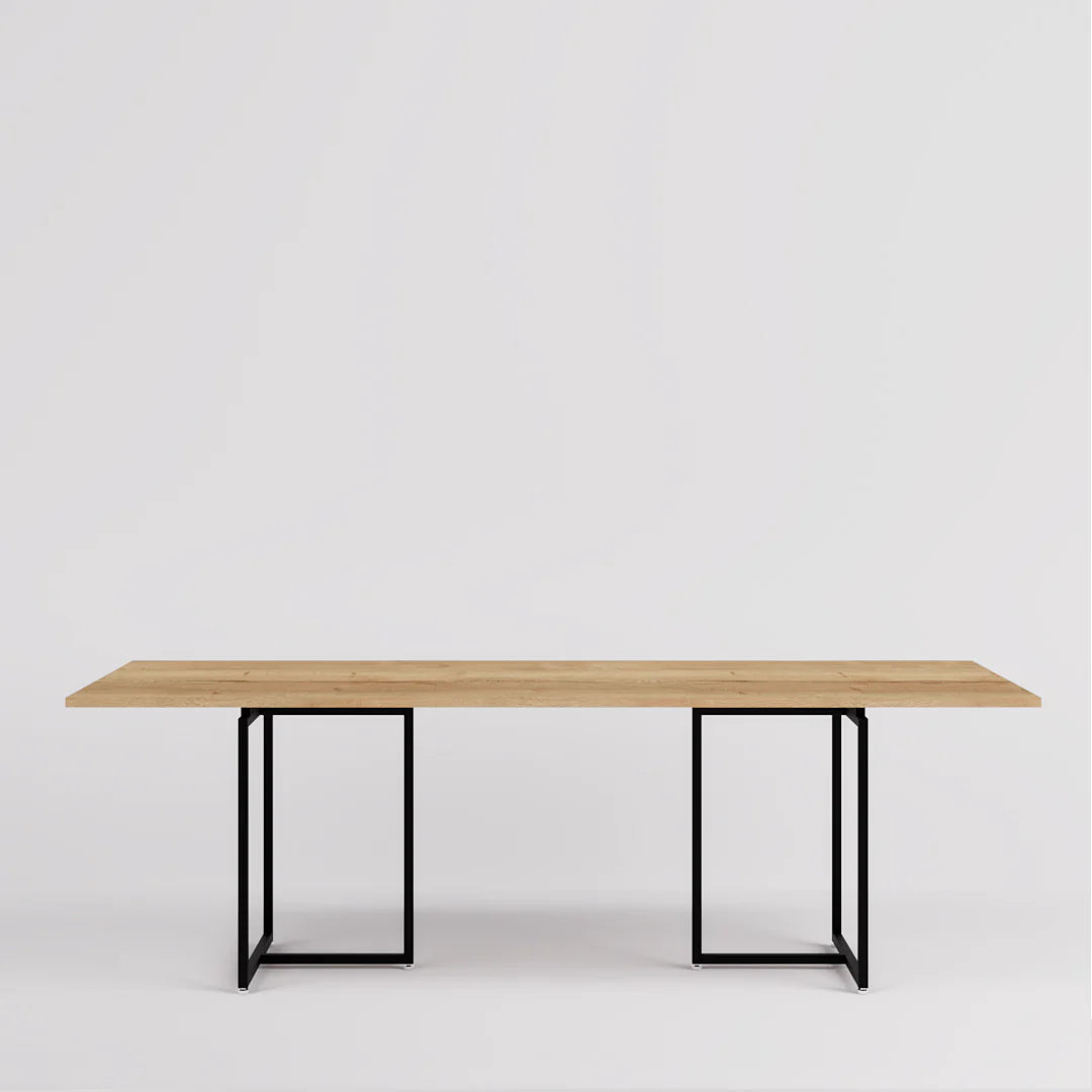 Nesting Table - Display Table — Modern Oak & Metal Retail Fixture