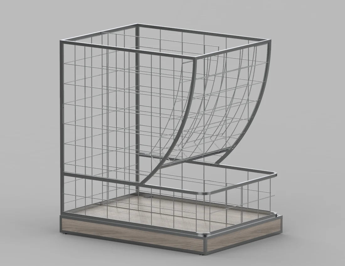 Wire Pillow Display Rack — Modern Black Retail Bin