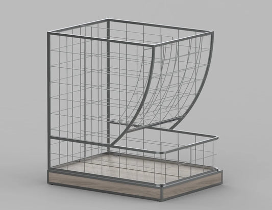 Wire Pillow Display Rack — Modern Black Retail Bin