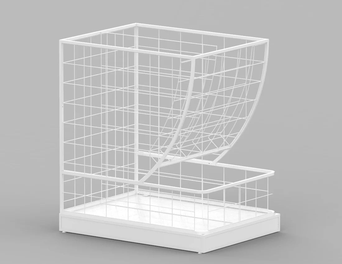 Wire Pillow Display Rack — Modern Black Retail Bin