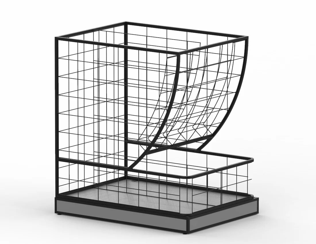 Wire Pillow Display Rack — Modern Black Retail Bin