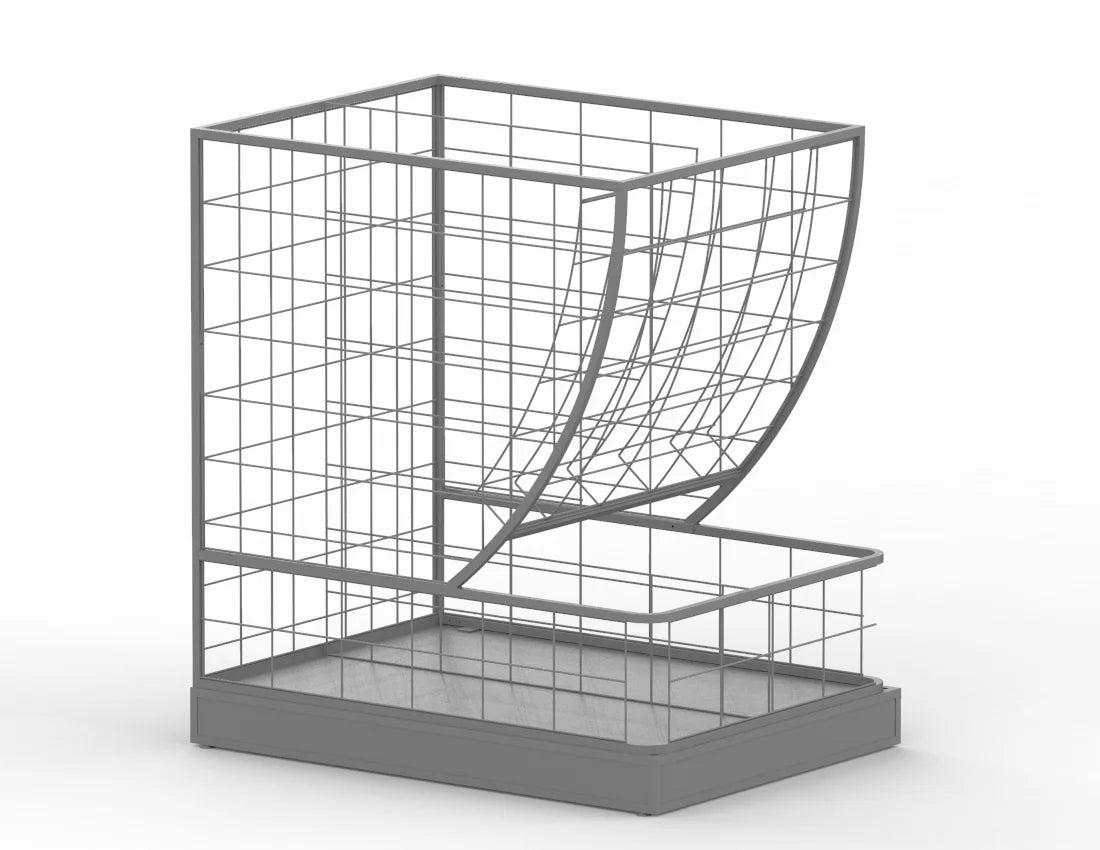 Wire Pillow Display Rack — Modern Black Retail Bin