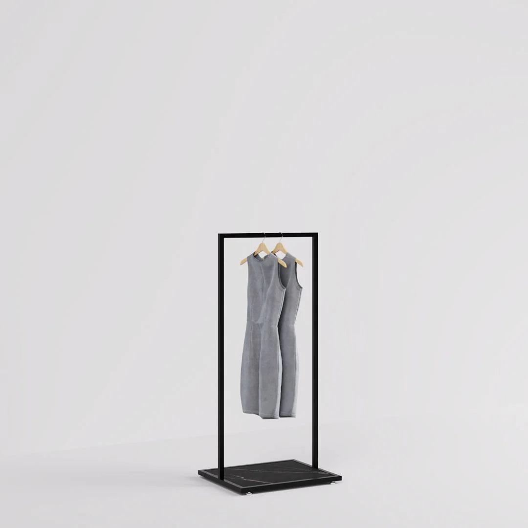 Luxe Freestanding Garment Rack 5ft — Modern Minimalist Clothing Display