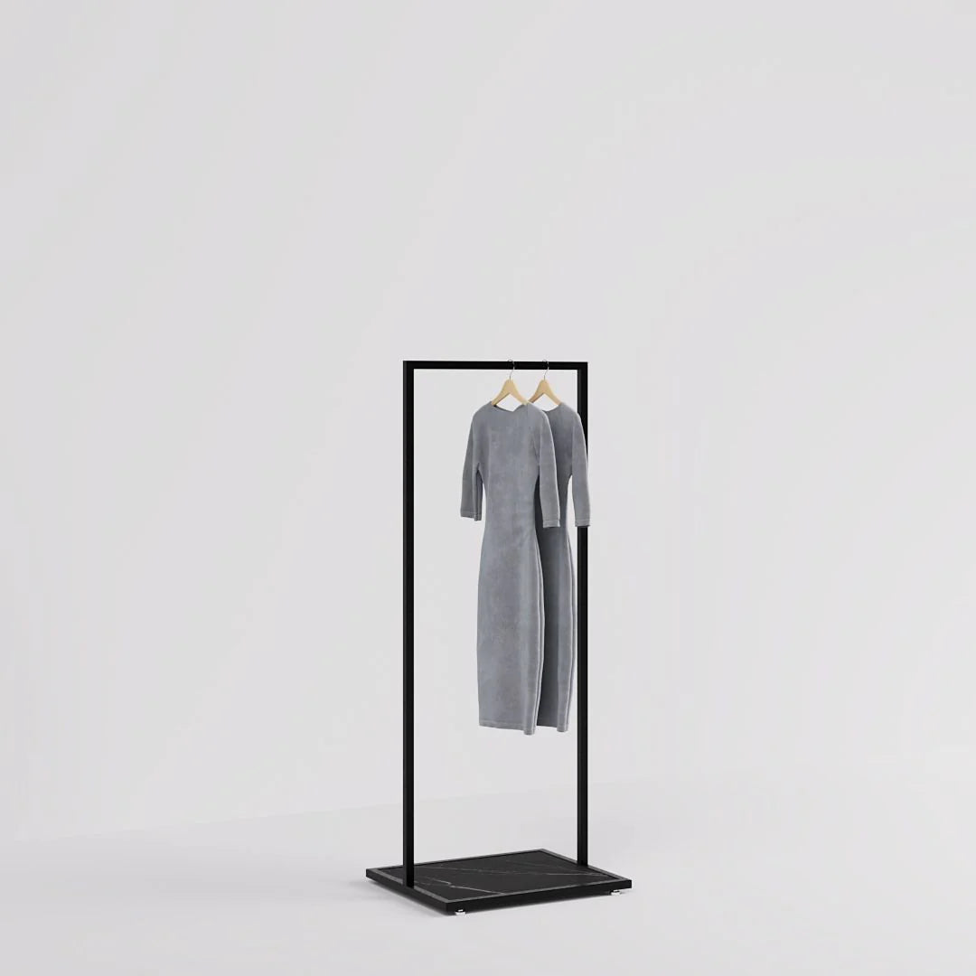 Luxe Freestanding Garment Rack 5ft — Modern Minimalist Clothing Display