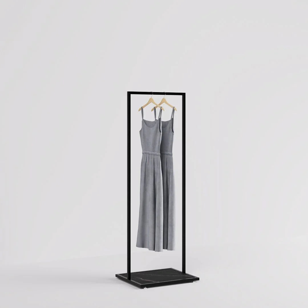 Luxe Freestanding Garment Rack 5ft — Modern Minimalist Clothing Display