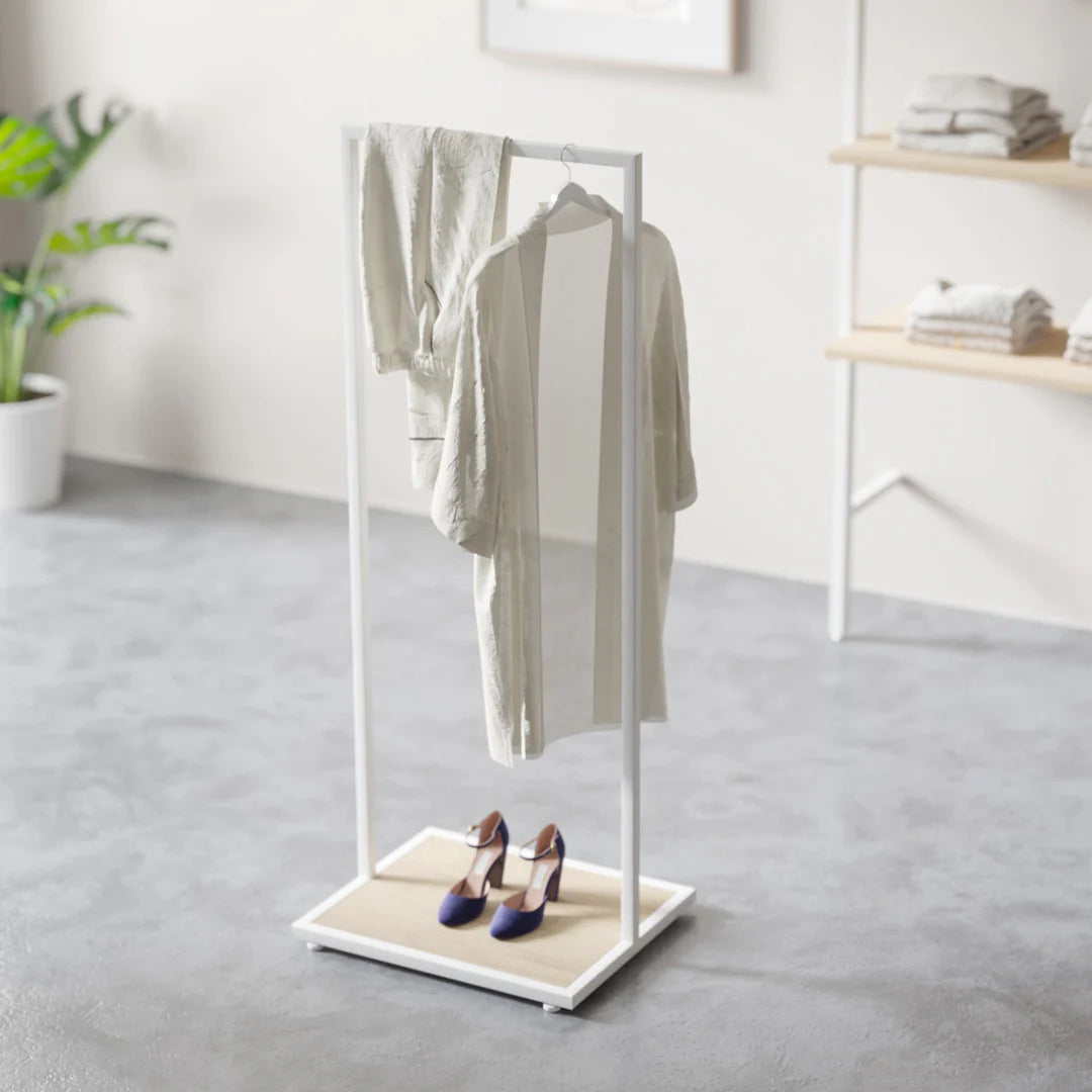 Luxe Freestanding Garment Rack 5ft — Modern Minimalist Clothing Display