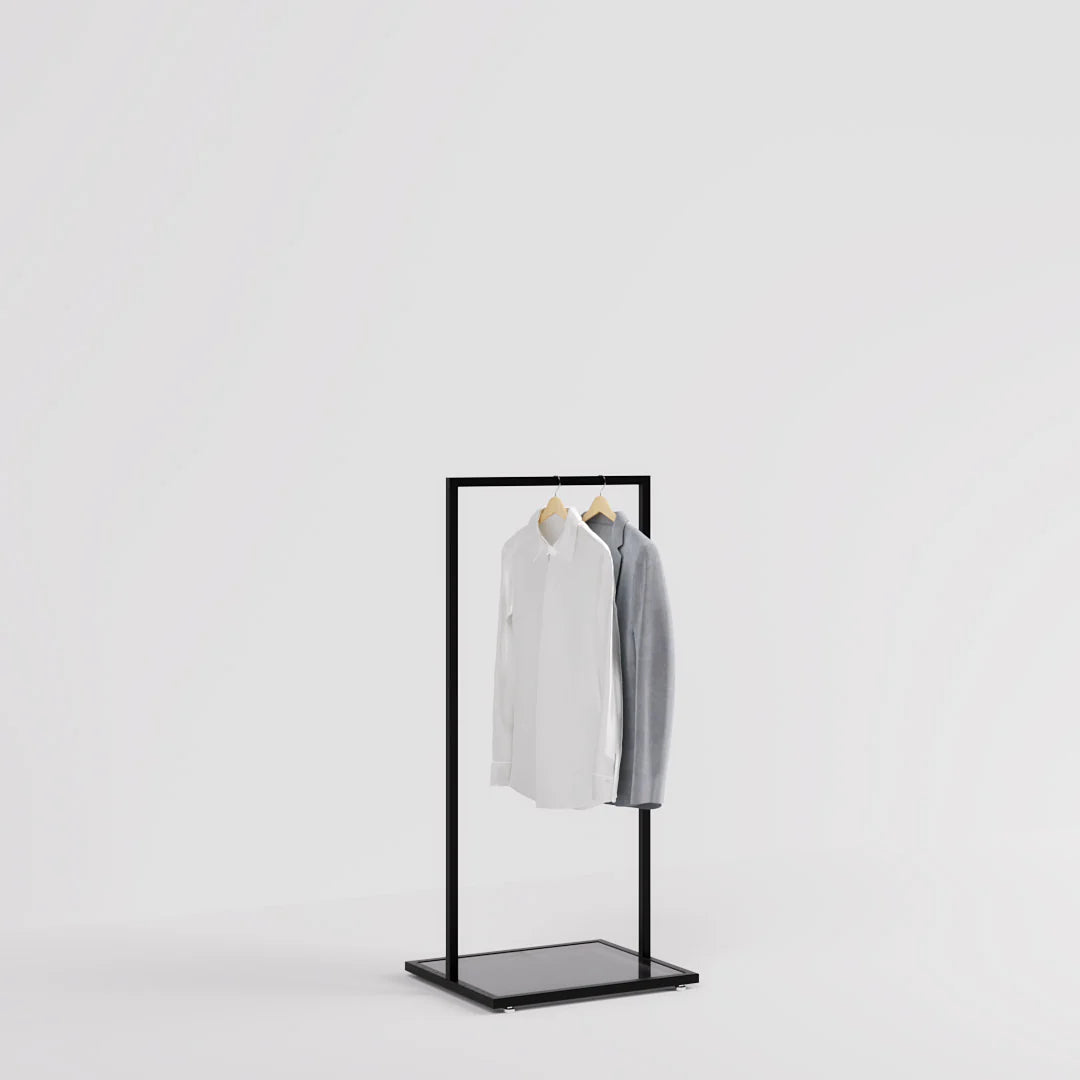 Luxe Freestanding Garment Rack 5ft — Modern Minimalist Clothing Display