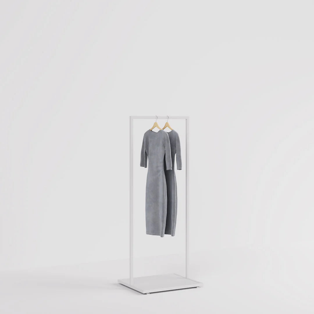 Luxe Freestanding Garment Rack 5ft — Modern Minimalist Clothing Display