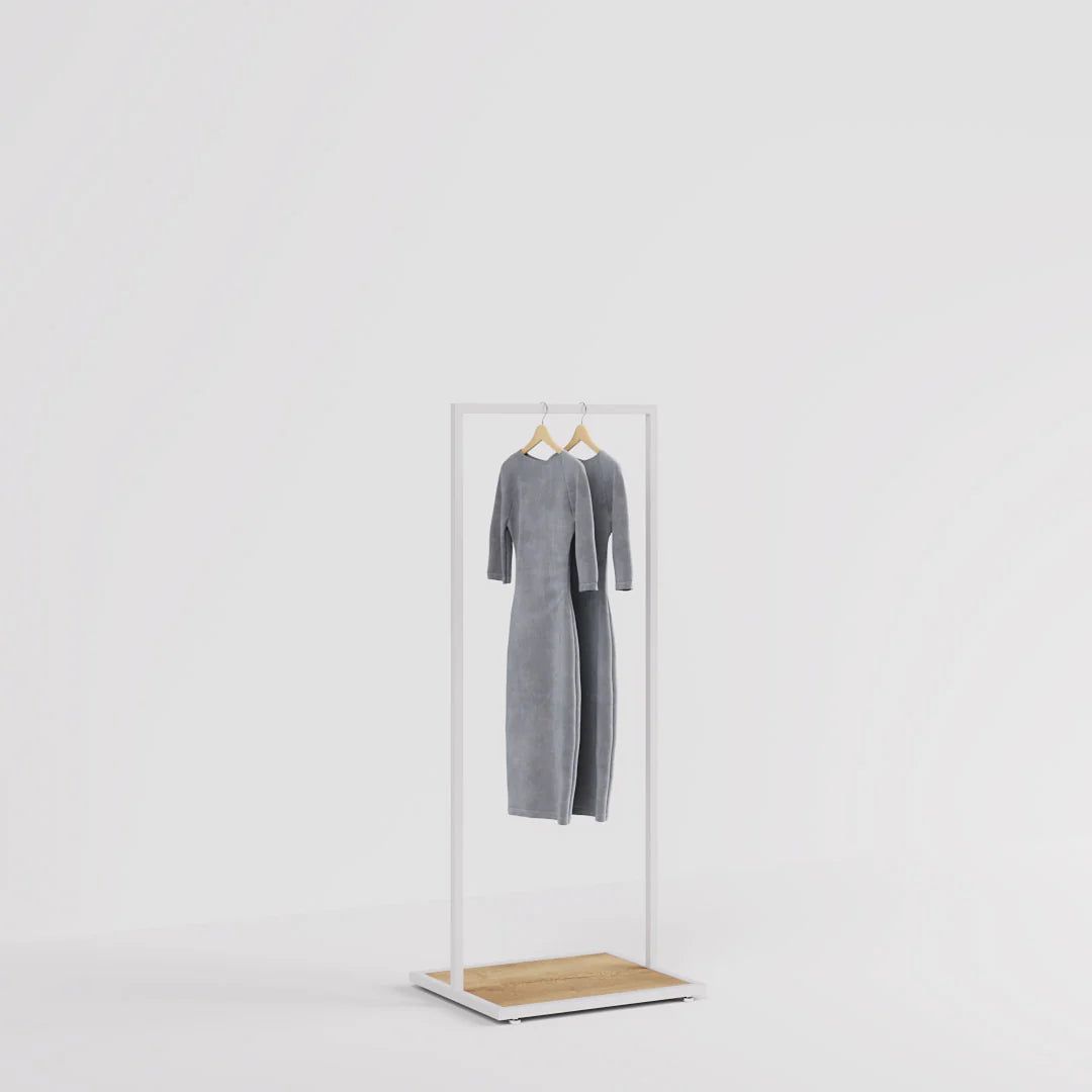 Luxe Freestanding Garment Rack 5ft — Modern Minimalist Clothing Display
