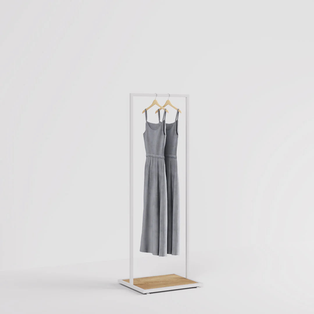 Luxe Freestanding Garment Rack 5ft — Modern Minimalist Clothing Display