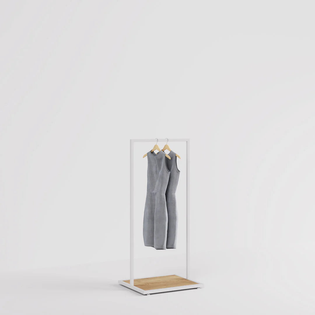 Luxe Freestanding Garment Rack 5ft — Modern Minimalist Clothing Display