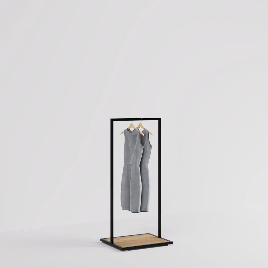 Luxe Freestanding Garment Rack 5ft — Modern Minimalist Clothing Display