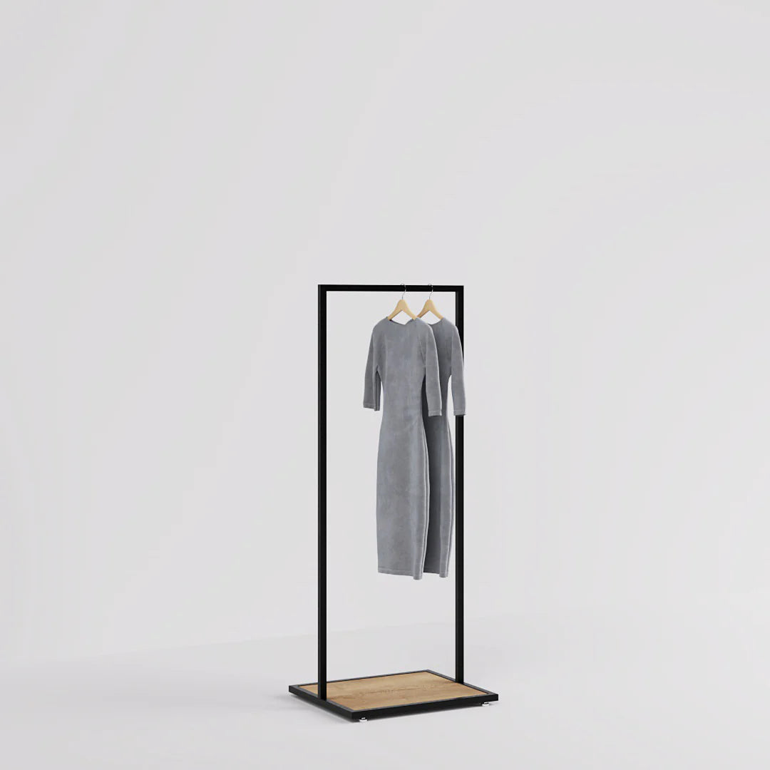 Luxe Freestanding Garment Rack 5ft — Modern Minimalist Clothing Display