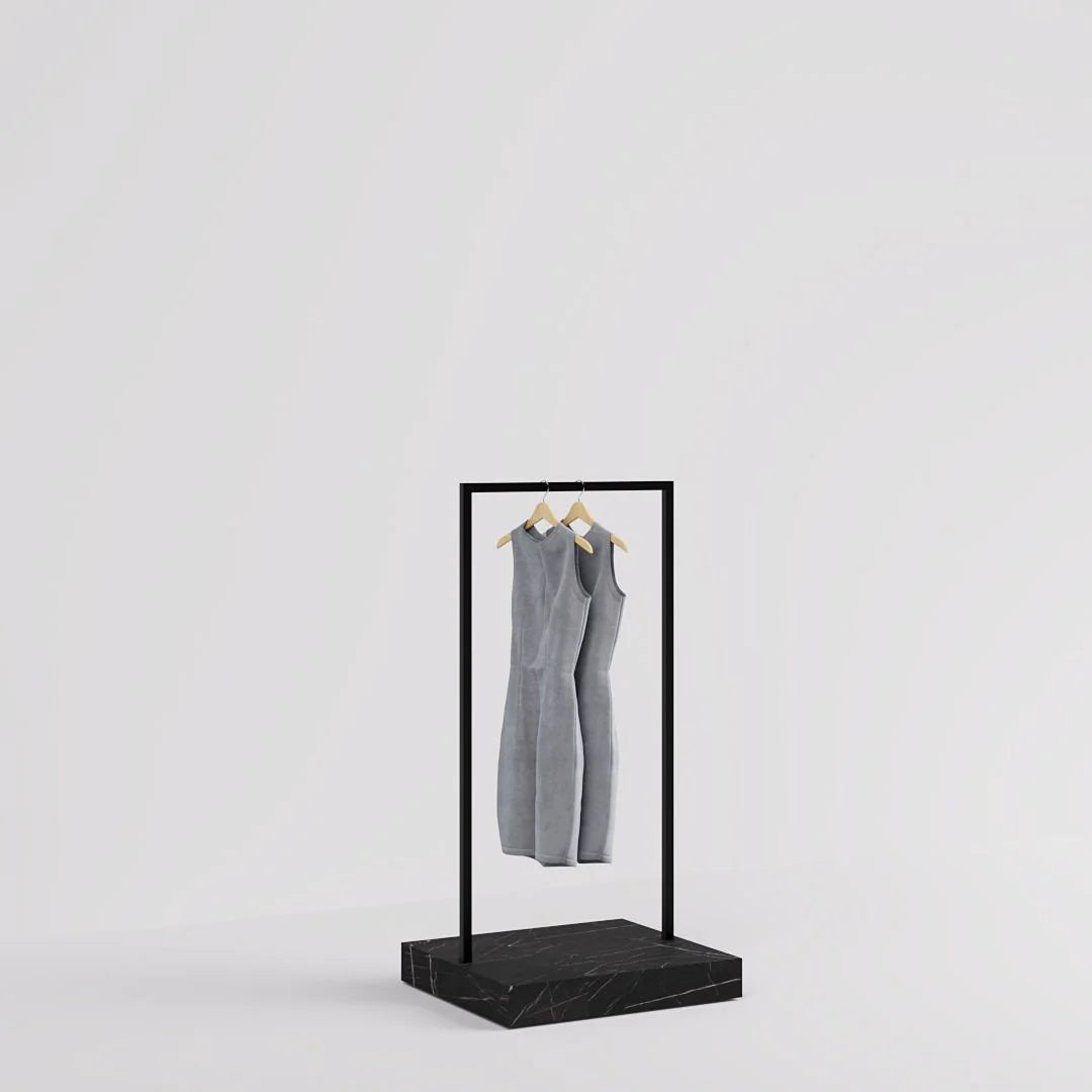Luxe Freestanding Garment Rack 6ft — Modern Minimalist Clothing Display