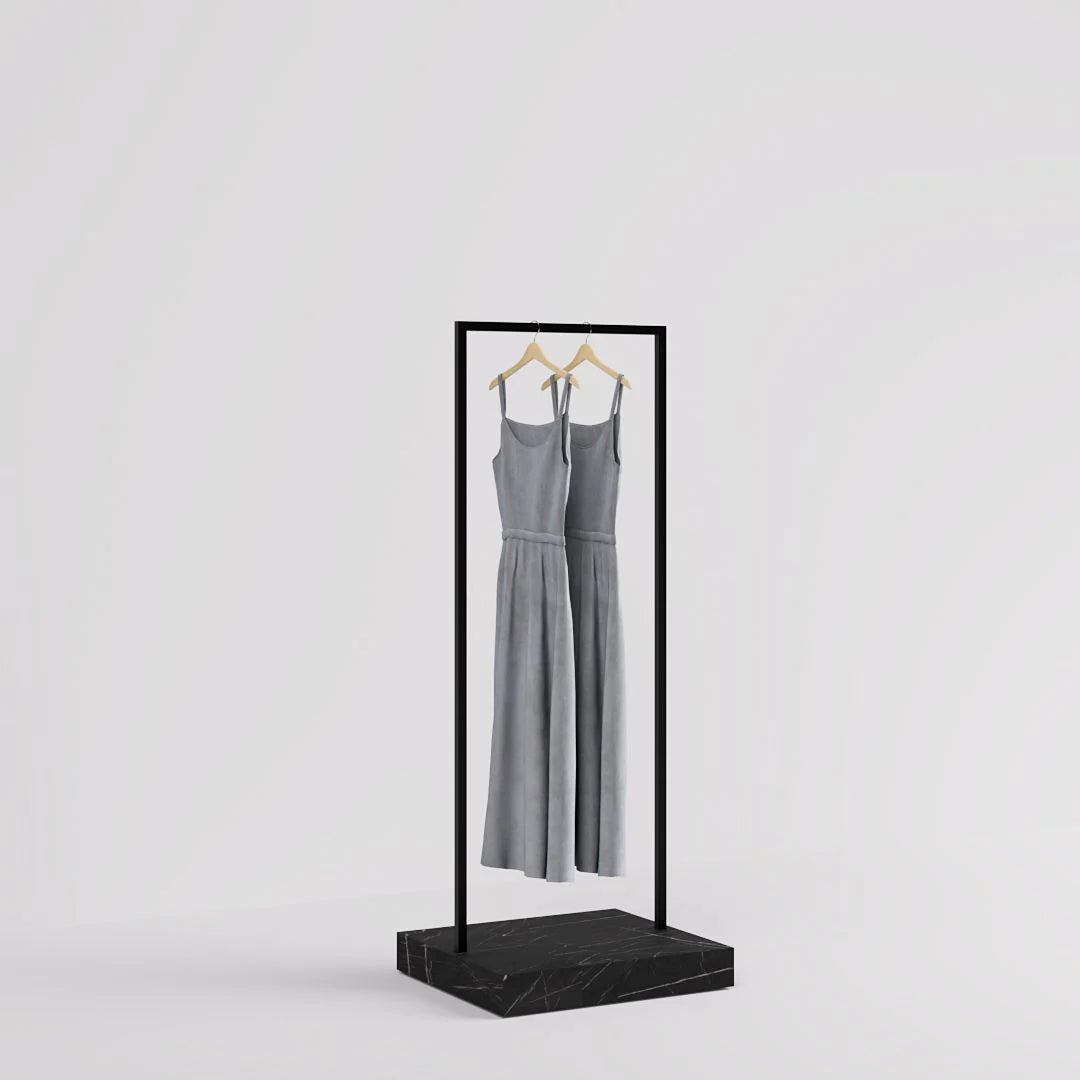 Luxe Freestanding Garment Rack 6ft — Modern Minimalist Clothing Display