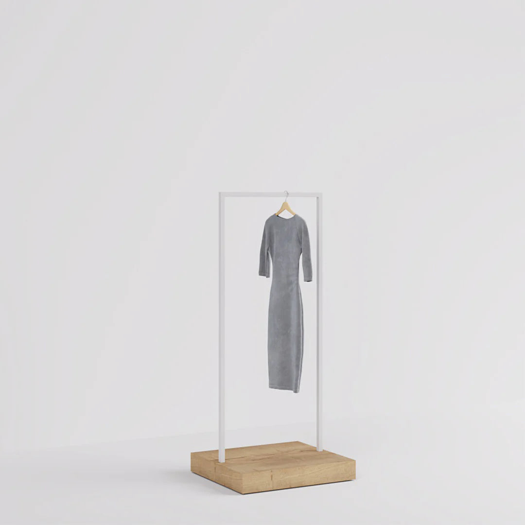 Luxe Freestanding Garment Rack 6ft — Modern Minimalist Clothing Display
