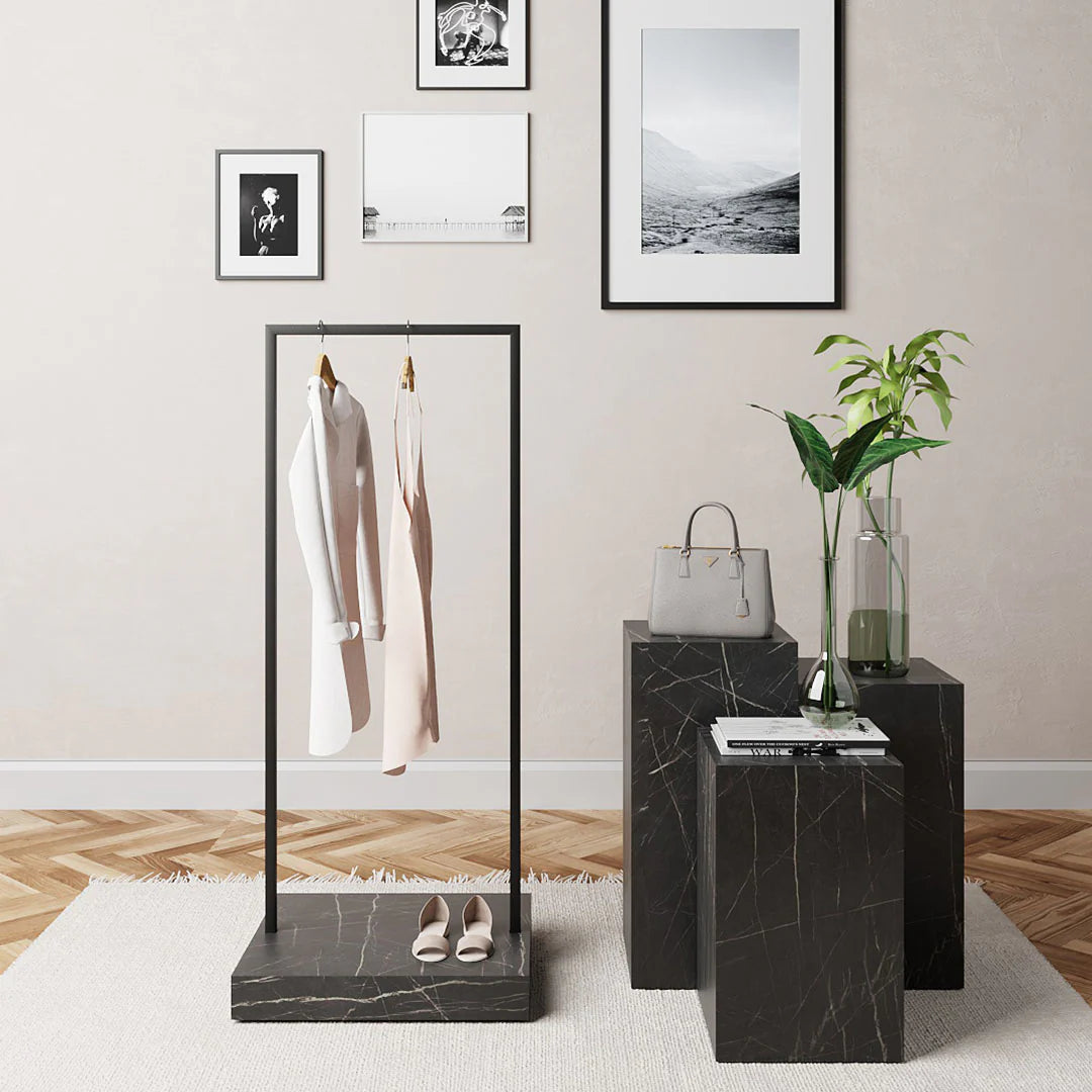 Luxe Freestanding Garment Rack 6ft — Modern Minimalist Clothing Display