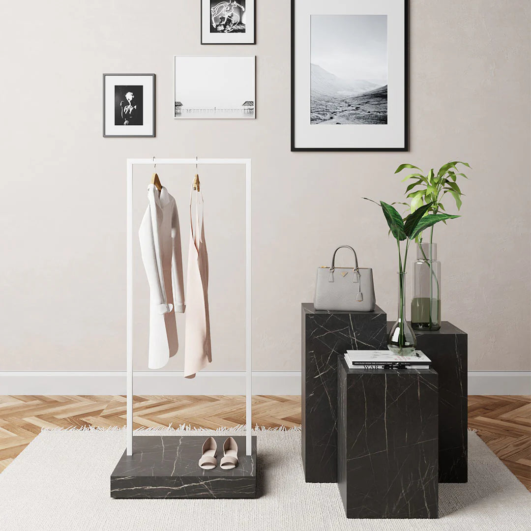 Luxe Freestanding Garment Rack 6ft — Modern Minimalist Clothing Display