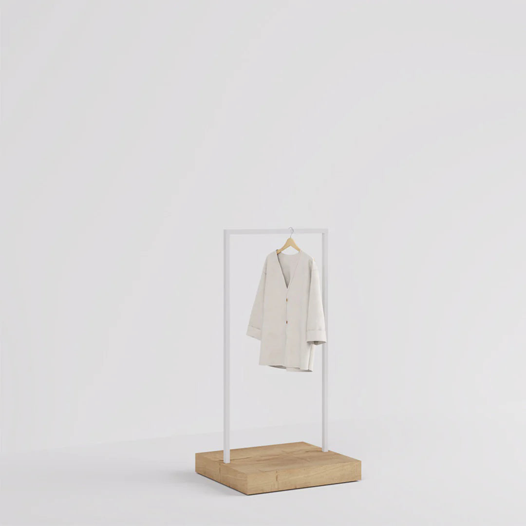 Luxe Freestanding Garment Rack 6ft — Modern Minimalist Clothing Display