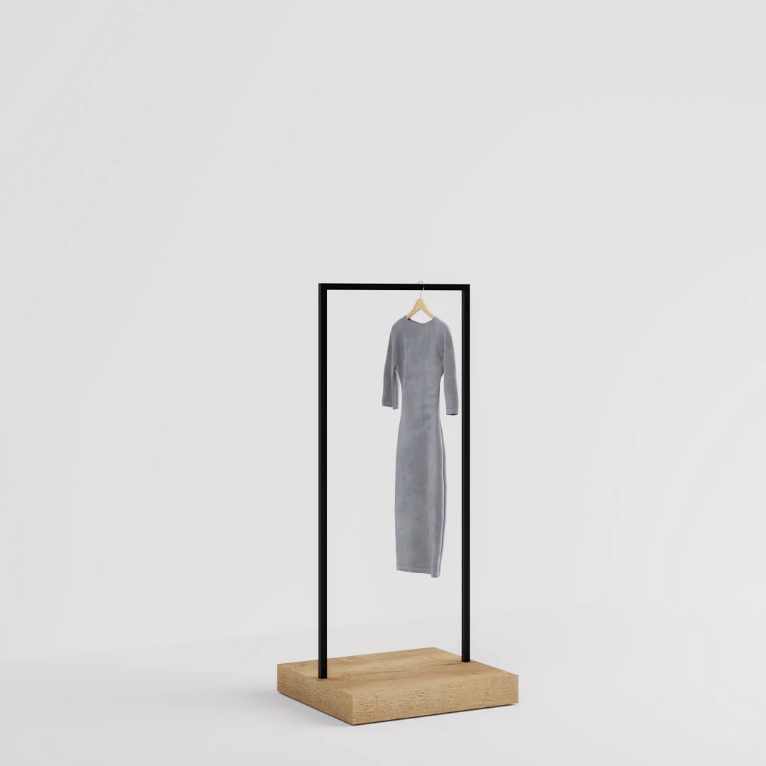 Luxe Freestanding Garment Rack 6ft — Modern Minimalist Clothing Display