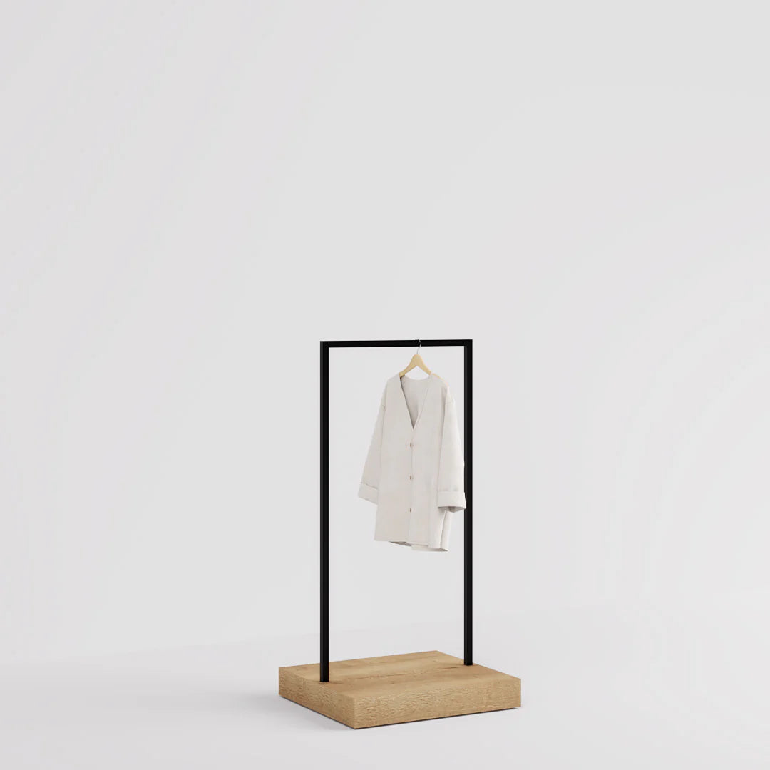 Luxe Freestanding Garment Rack 6ft — Modern Minimalist Clothing Display