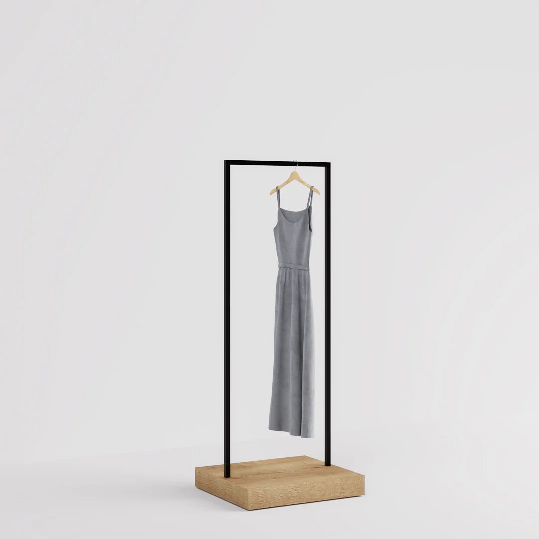 Luxe Freestanding Garment Rack 6ft — Modern Minimalist Clothing Display