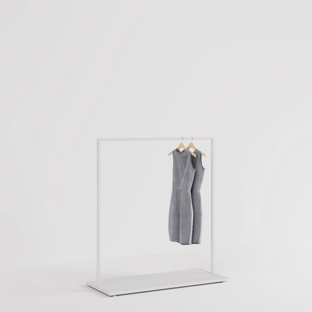 Luxe Freestanding Garment Rack 10ft — Modern Minimalist Clothing Display