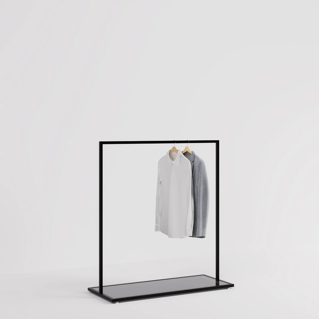 Luxe Freestanding Garment Rack 10ft — Modern Minimalist Clothing Display