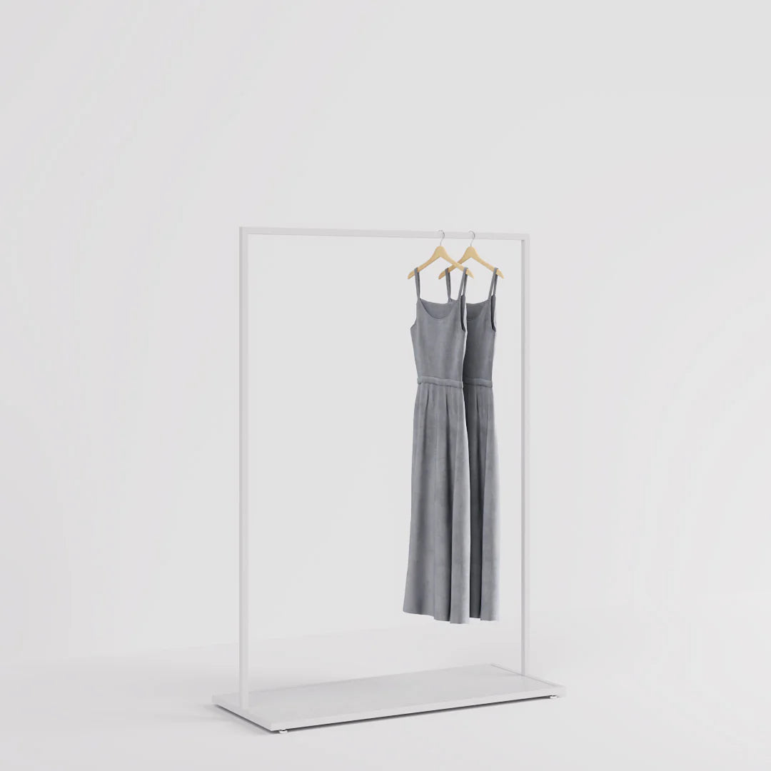Luxe Freestanding Garment Rack 10ft — Modern Minimalist Clothing Display