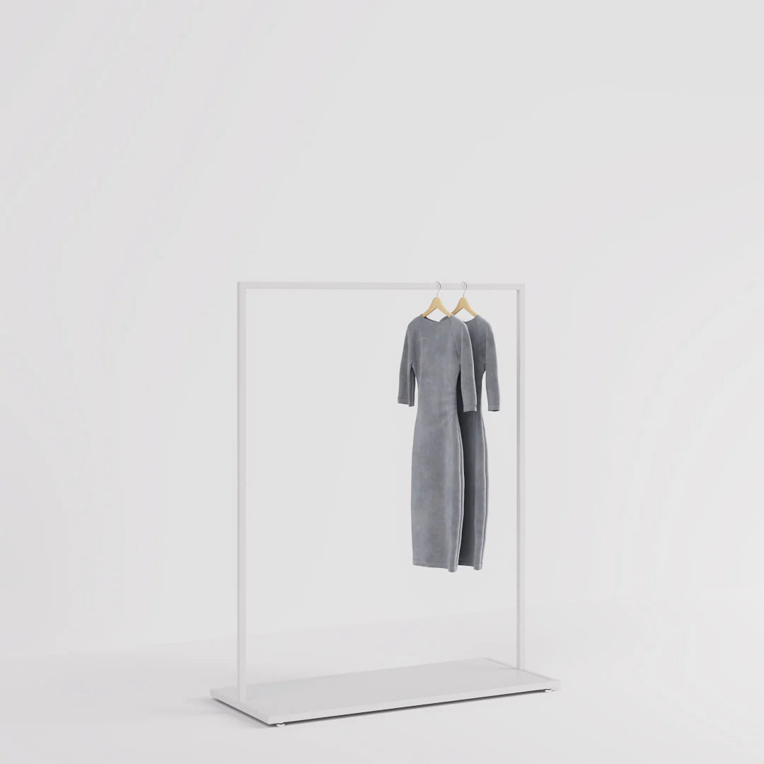 Luxe Freestanding Garment Rack 10ft — Modern Minimalist Clothing Display