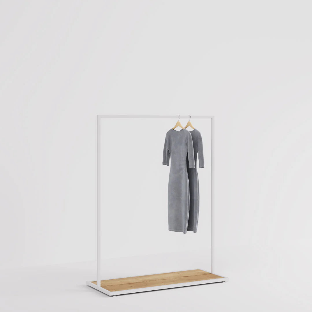 Luxe Freestanding Garment Rack 10ft — Modern Minimalist Clothing Display