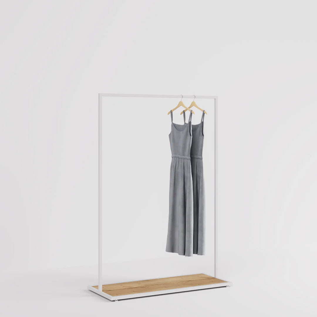 Luxe Freestanding Garment Rack 10ft — Modern Minimalist Clothing Display