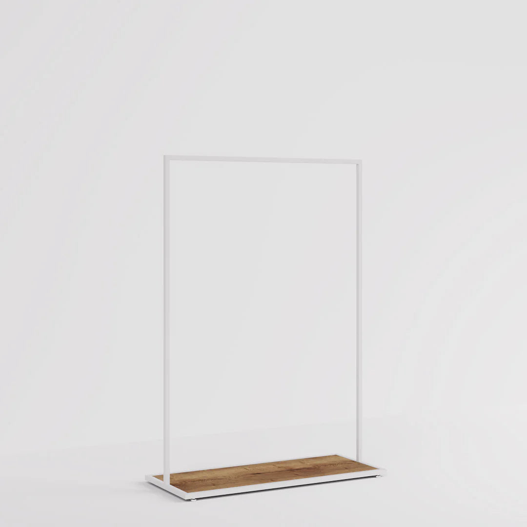 Luxe Freestanding Garment Rack 10ft — Modern Minimalist Clothing Display
