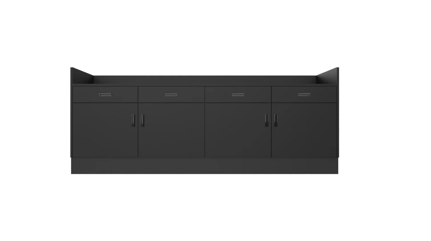 CHECKOUT -Deluxe Point of Sale Counter — 8ft Recessed Top Retail Checkout Counter