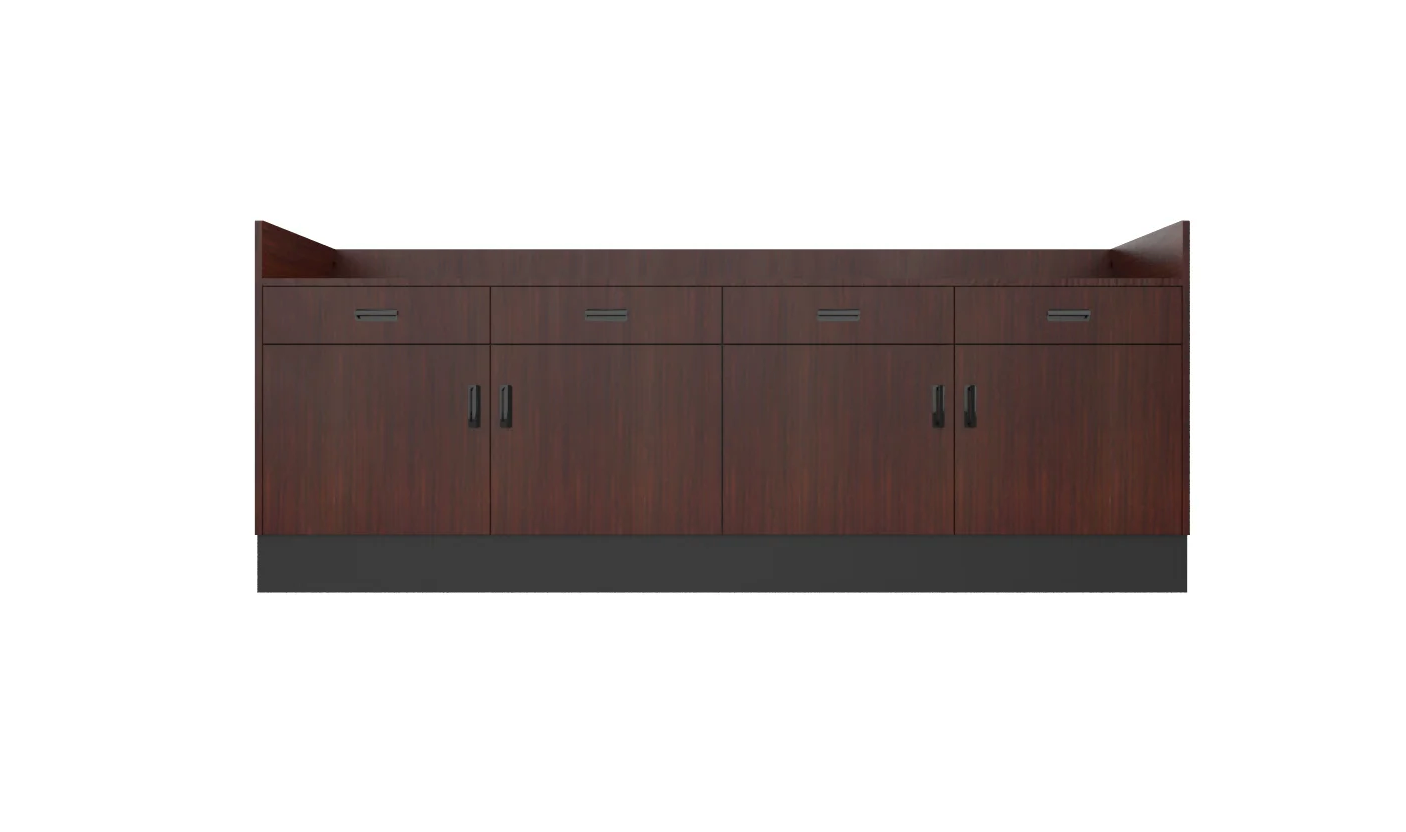 CHECKOUT -Deluxe Point of Sale Counter — 8ft Recessed Top Retail Checkout Counter