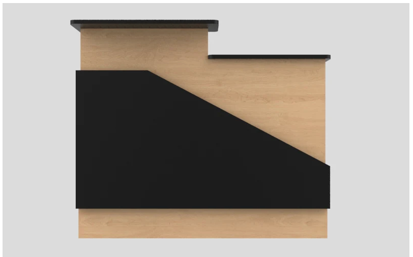 CHECKOUT - Sales Counter w/ Angled Back 3FT